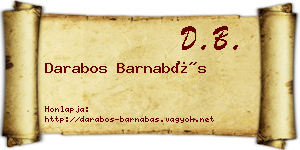 Darabos Barnabás névjegykártya