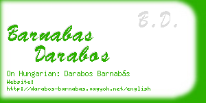 barnabas darabos business card