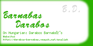 barnabas darabos business card